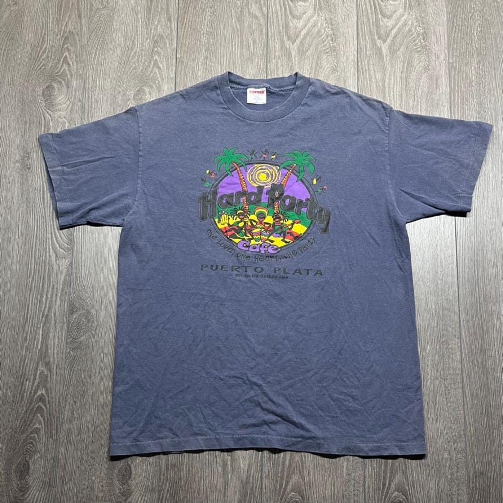 Vintage Hard Rock Cafe 1990s Hard Party Puerto Rico 1990s Single Stitch Shier XL